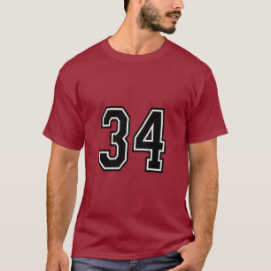 Number 34 Varsity Sports Jersey 34th Birthday T-Shirt