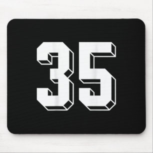 Number 35 Byckside - Retro 80s 90s Team Jersey Num Mouse Pad