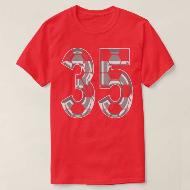 Number 35 Jersey 35 Mom Player Fan T-Shirt (Design Front)