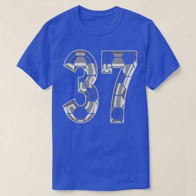 Number 37 Jersey 37 Mom Player Fan T-Shirt (Design Front)