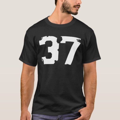 Number 37 Sport Jersey Lucky No Birthday Age T_Shirt