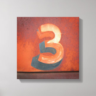 Number 3 Canvas Print