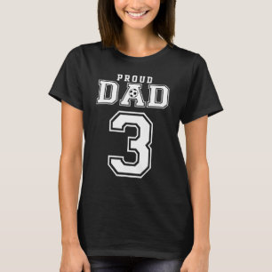 Number 3 Custom Proud Soccer Futbol Dad Personaliz T-Shirt
