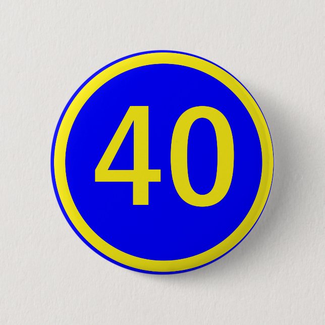 number 40 in a circle button (Front)