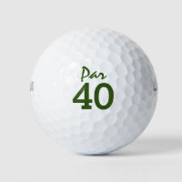 Number 40 par golf course for 40th birthday golfer golf balls