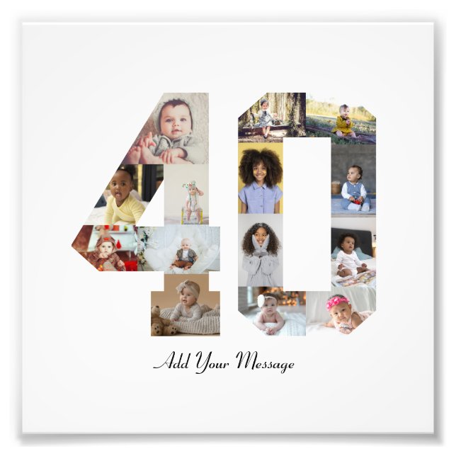Number 40 Photo Collage (Front)