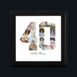 Number 40 Photo Collage Gift Box<br><div class="desc">This customizable product is where photos are arranged to form the shape of a number. It is often used for milestone celebrations like birthdays, anniversaries, or achievements, allowing users to showcase memorable images within a single, eye-catching display. The designs typically offer spaces for various photo sizes and orientations, ensuring a...</div>