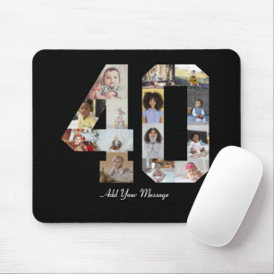 Number 40 Photo Collage Mouse Pad