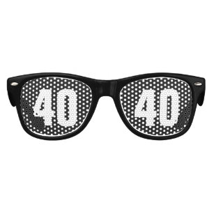 40TH BIRTHDAY AGE SPECTACLES PARTY GLASSES SPECS BLUE