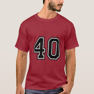 Number 40 Varsity Sports Jersey 40th Birthday T-Shirt