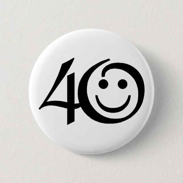 Number 40-With Happy Face Button (Front)