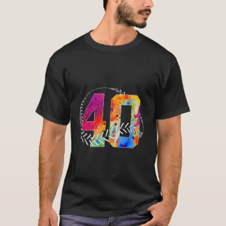 NUMBER 40 YEARS BASEBALL 40TH BIRTHDAY T-Shirt