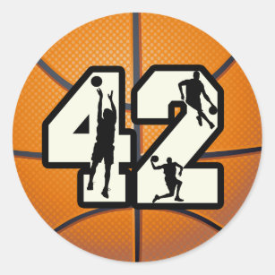 Number 42 Baseball Classic Round Sticker | Zazzle