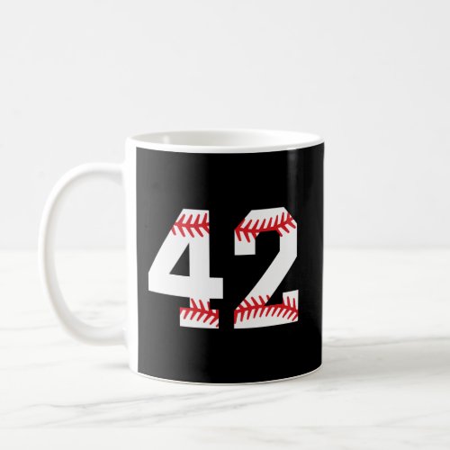 Number 42 Forty Two Baseball Lucky Favorite Jersey Coffee Mug