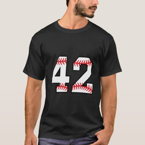 Number 42 Forty Two Baseball Lucky Favorite Jersey T_Shirt