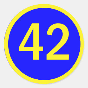 Number 42 Baseball Classic Round Sticker | Zazzle