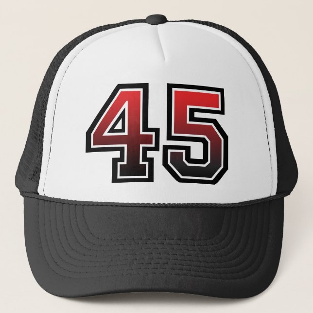 Number 45 Classic Trucker Hat (Front)