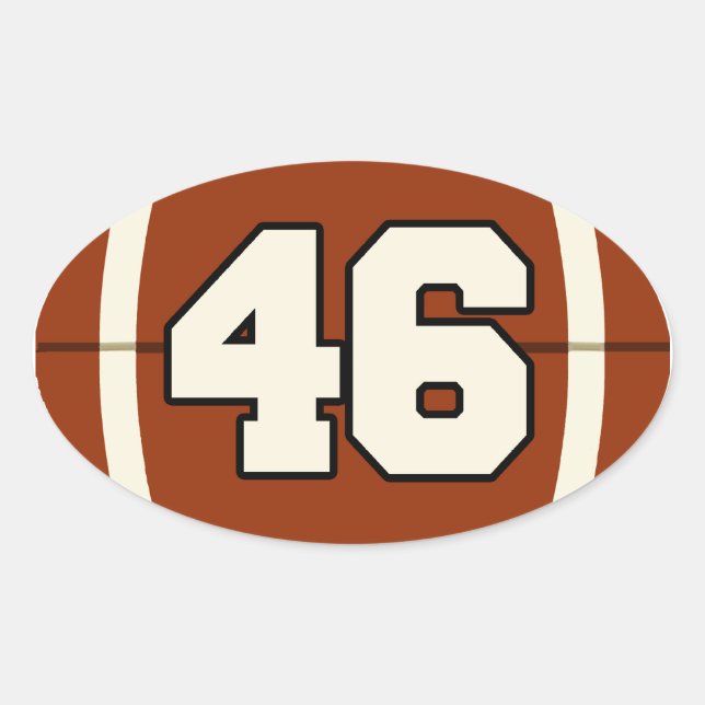 Number 46 Football Sticker (Front)