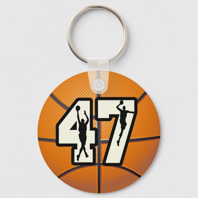 Number 47 Basketball Keychain (Front)