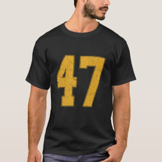 Number 47 Numbered Uniform Sports Team Jersey 47th T-Shirt
