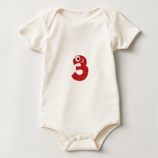 Number 4 baby bodysuit