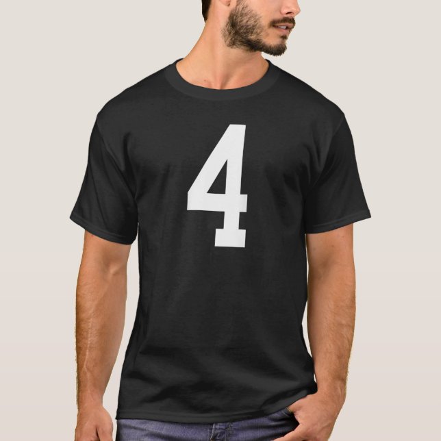 Number 4 Back Design Soccer Training T-Shirt (Front)