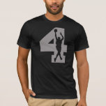 Number 4 Basketball Player T-Shirt