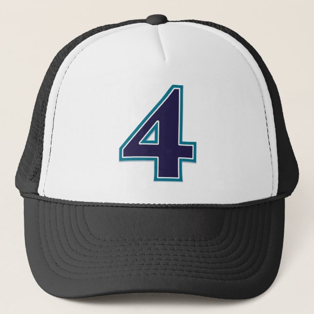 Number 4 Classic Trucker Hat (Front)