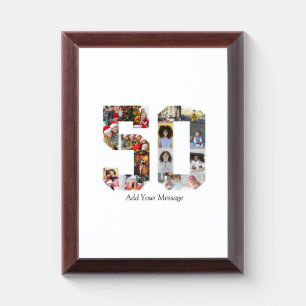 Number 50 Photo Collage Award Plaque