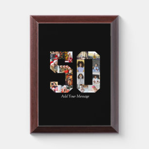 Number 50 Photo Collage Award Plaque