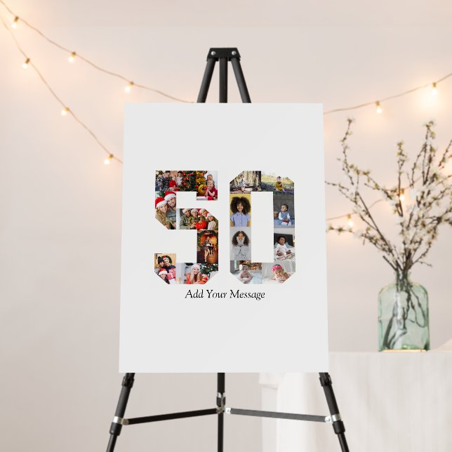 Number 50 Photo Collage Foam Board (In Situ (Stand))