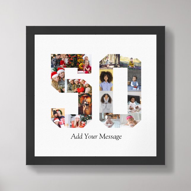 Number 50 Photo Collage Framed Art (Framed Front)
