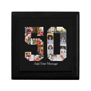 Number 50 Photo Collage Gift Box