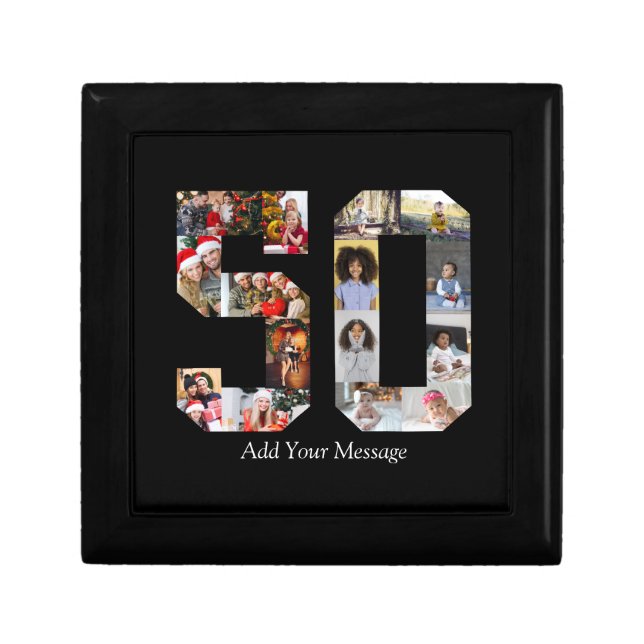 Number 50 Photo Collage Gift Box (Front)