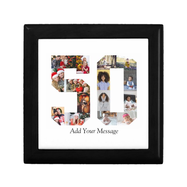 Number 50 Photo Collage Gift Box (Front)