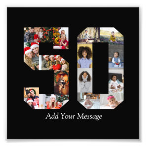 Number 50 Photo Collage Print