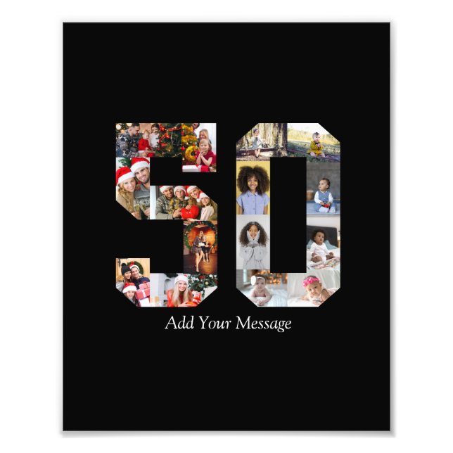 Number 50 Photo Collage Print (Front)