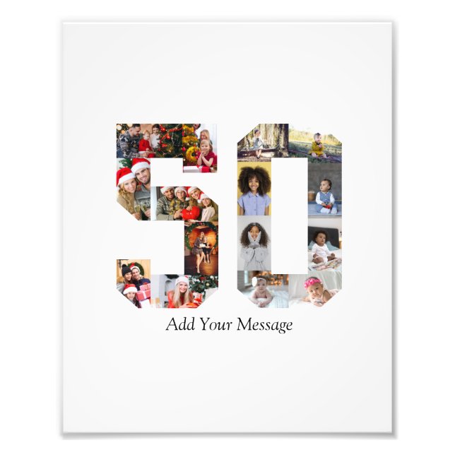 Number 50 Photo Collage Print (Front)