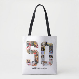 Number 50 Photo Collage Tote Bag