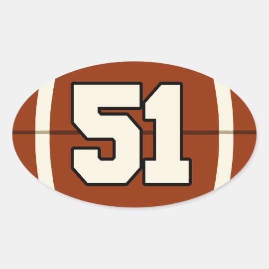 number-51-football-sticker-zazzle