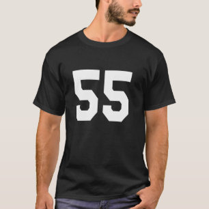 Number 55 Sports Jersey Front and Back Team Player T-Shirt