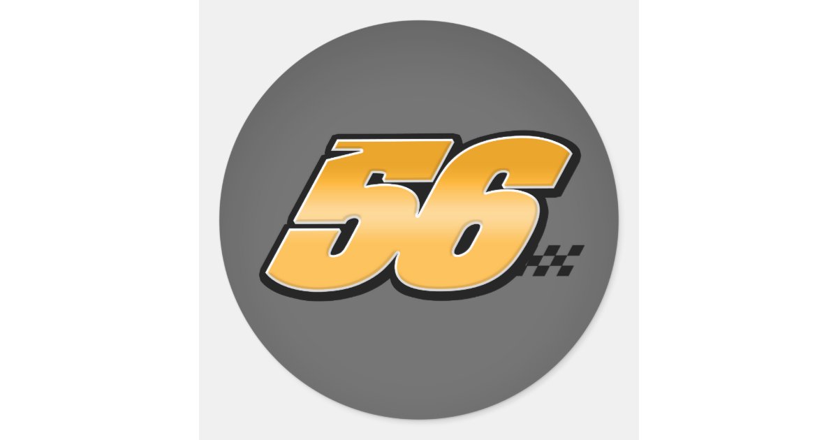 Number 56 - Sticker | Zazzle