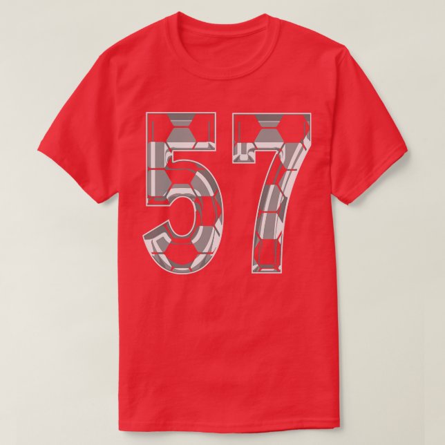 Number 57 Jersey 57 Mom Player Fan T-Shirt (Design Front)
