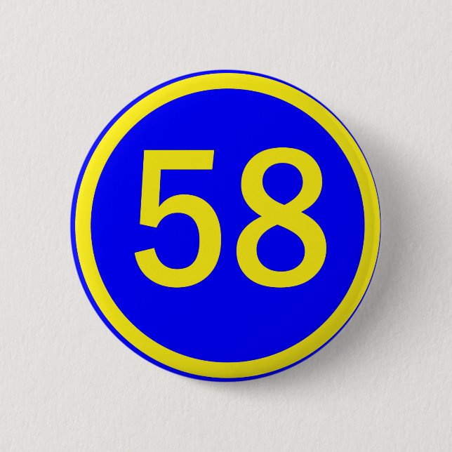 number, 58, in a circle button (Front)