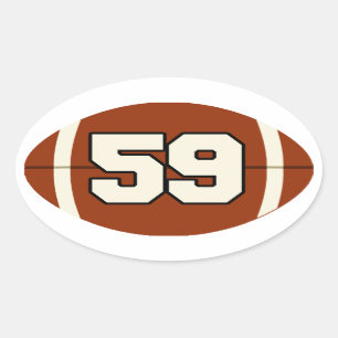 Number 59 Football Sticker