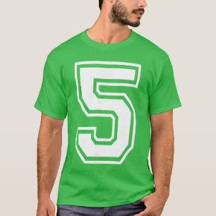 Number 5 Birthday Varsity Sportseam Jersey friend T-Shirt