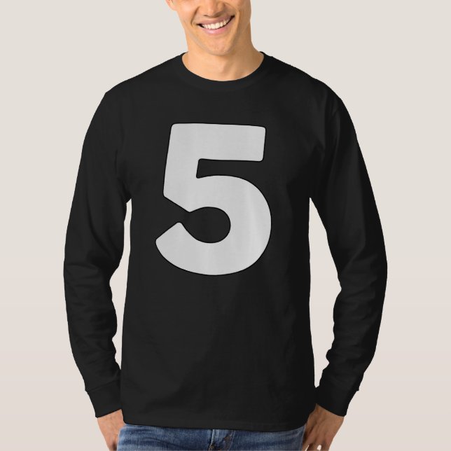Number 5 Five Matching Numbers & Letters Group Cos T-Shirt (Front)
