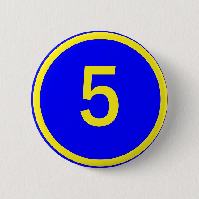number 5 in a circle button (Front)