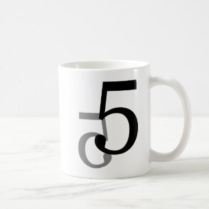 Number 5 Mug Number Five Graphic Mug Math Lover