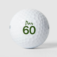Number 60 par golf course for 60th birthday golfer golf balls